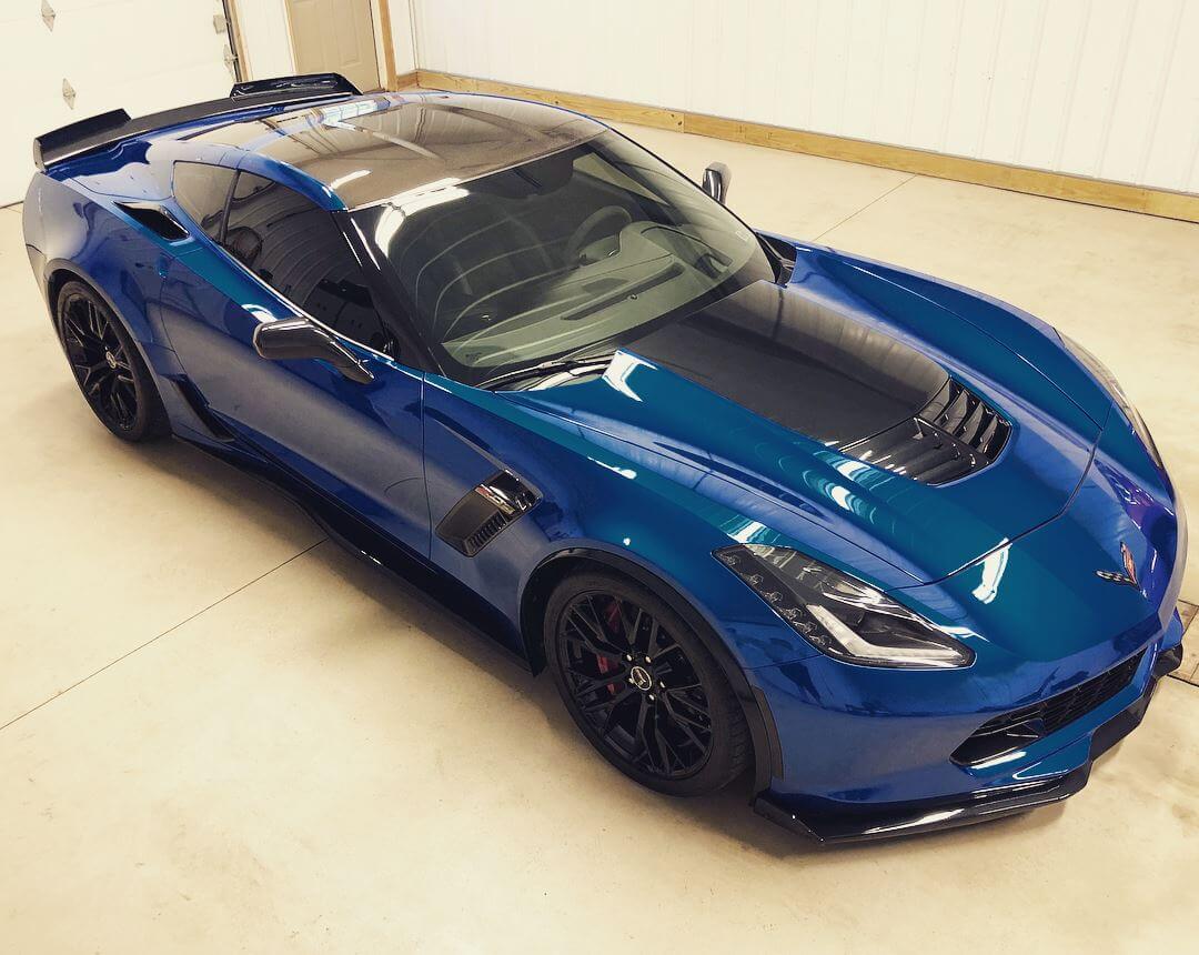 Corvette after automotive tint installation