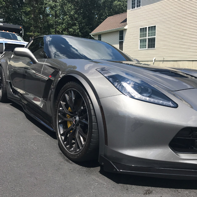 Corvette with ceramic car coating installed